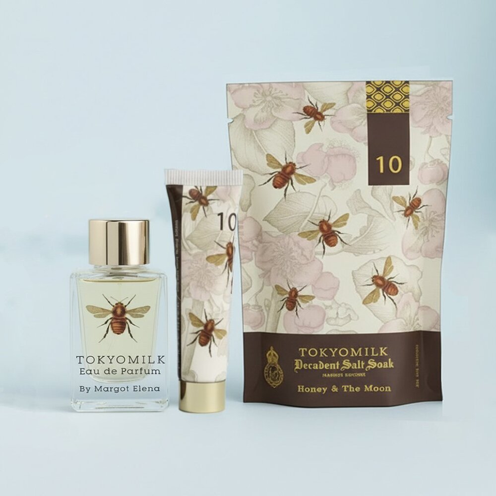 TOKYOMILK HONEY & THE MOON GIFT SET: DISCOVERY SCENT, BATH  SOAK & HANDCREME